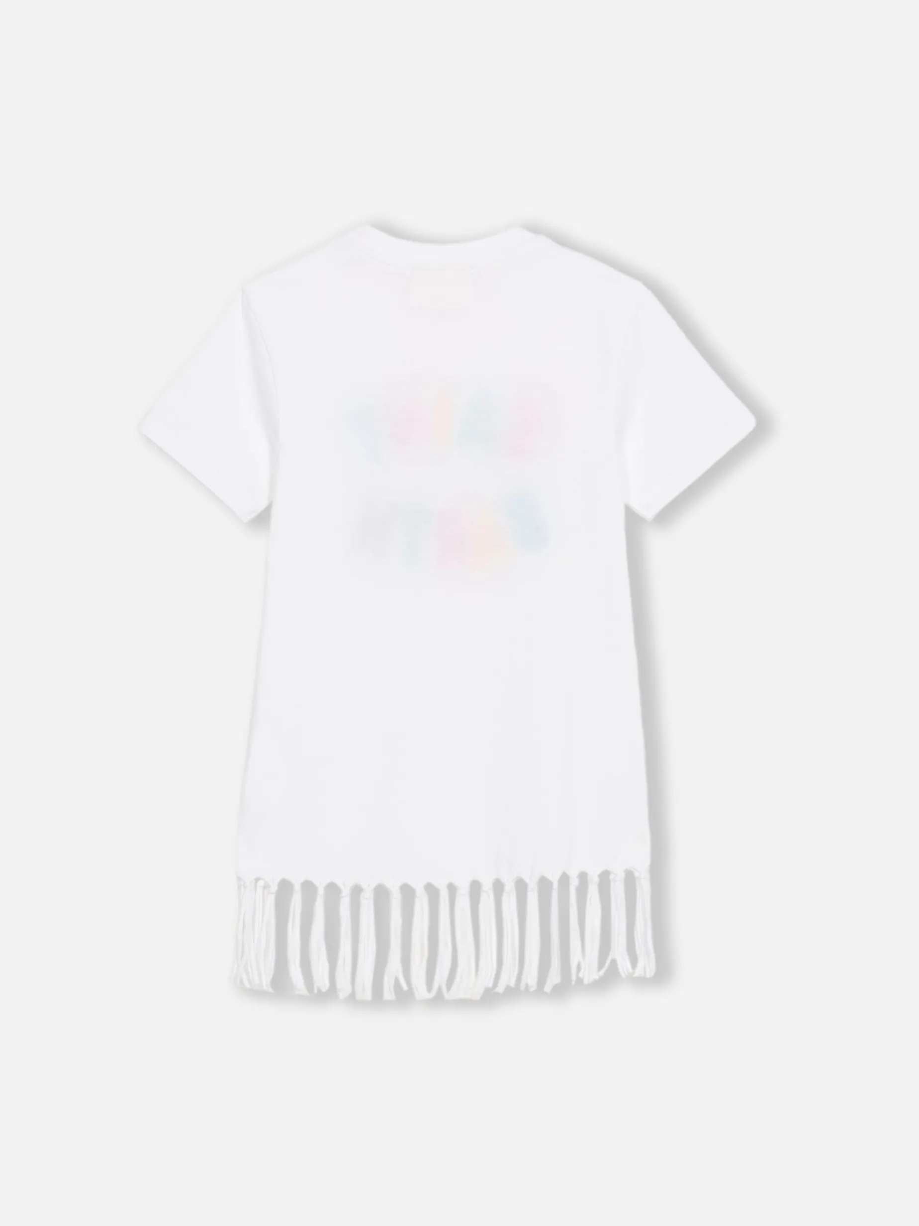 Abito Abbey da bambina con frange e patch in spugna