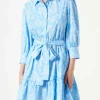Abito corto in cotone stampa paisley