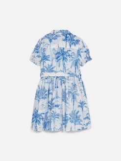 Abito da bambina in cotone Anastasie Jr con stampa toile de jouy