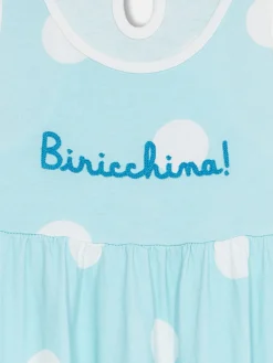 Abito da bambina in cotone Masha con stampa e ricamo 