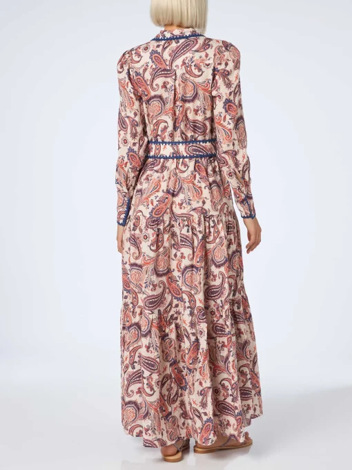 Abito da donna in lino Marbella con stampa paisley