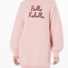 Abito in maglia garzata con ricamo Belle Rebelle