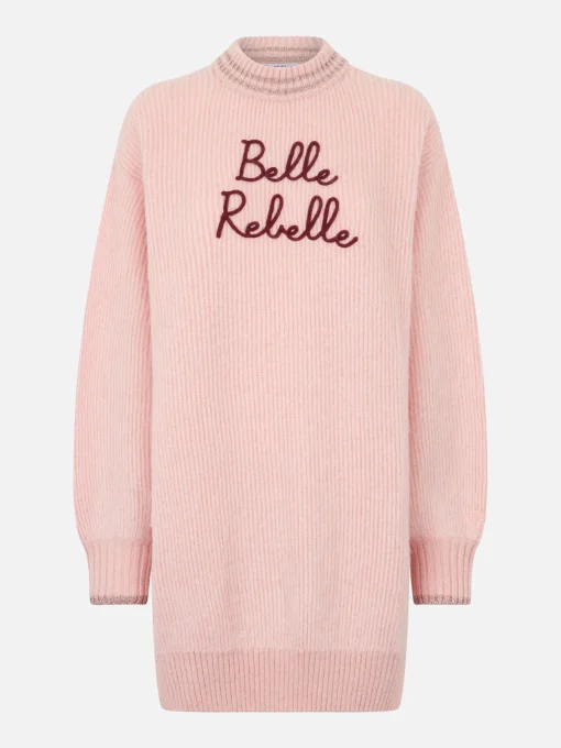Abito in maglia garzata con ricamo Belle Rebelle
