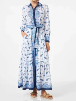 Abito lungo da donna Jensen con stampa paisley