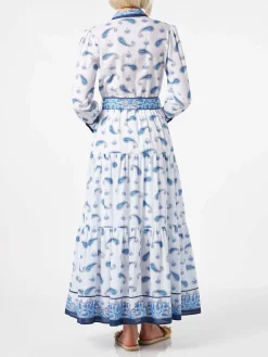Abito lungo da donna Jensen con stampa paisley