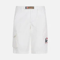 Bermuda cargo bianco con tasche