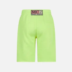 Bermuda da bambino in cotone giallo fluo