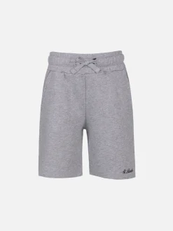 Bermuda da bambino in felpa di cotone grigio Randle Jr