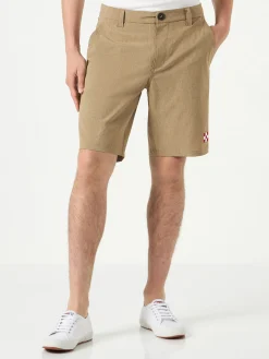Bermuda da uomo in tessuto ripstop beige