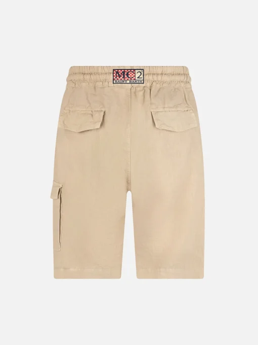 Bermuda da uomo lino beige Marsiglia