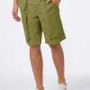 Bermuda da uomo verde militare con tasche laterali