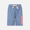 Bermuda in lino colore Blu Vichy