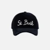 Berretto da baseball in velluto a coste con ricamo St. Barth