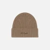 Berretto da uomo beige con ricamo St. Barth
