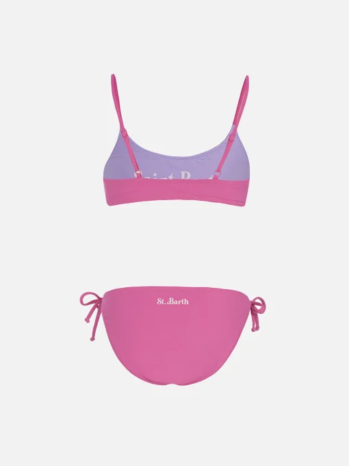 Bikini a bralette double face da bambina Jaiden