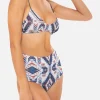 Bikini a bralette glitterato stile azteco
