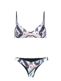 Bikini a bralette glitterato stile azteco