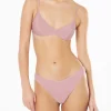 Bikini a bralette in lurex rosa