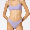 Bikini a bralette lurex lilla