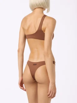 Bikini a bralette monospalla marrone da donna Celestine Naomi