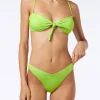 Bikini a fascia verde acido