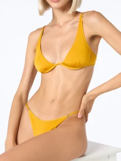 Bikini a triangolo con ferretto giallo ocra da donna Winona Jodene