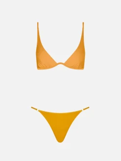 Bikini a triangolo con ferretto giallo ocra da donna Winona Jodene
