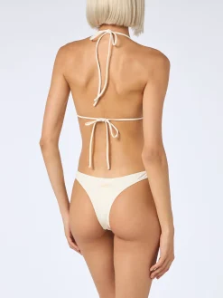 Bikini a triangolo da donna color crema Leah Naomi