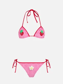 Bikini a triangolo da donna in spugna goffrata Maleah con toppe | BEEPY BELLA SPECIAL EDITION