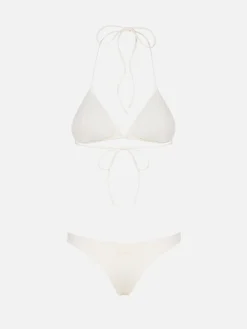 Bikini a triangolo da donna color crema Leah Naomi