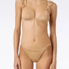 Bikini a triangolo effetto camoscio con slip da bagno sgambato