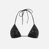Bikini a triangolo paillettes nere da donna Leah Marielle