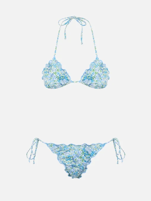 Bikini classico a triangolo da donna Joanna Luise Sagittarius Miami | REALIZZATO CON TESSUTO LIBERTY