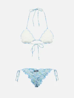 Bikini classico a triangolo da donna Joanna Luise Sagittarius Miami | REALIZZATO CON TESSUTO LIBERTY
