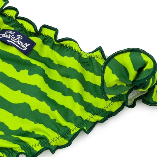 Bikini da bambina a triangolo con stampa anguria