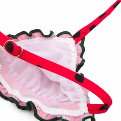 Bikini da bambina a triangolo con stampa anguria