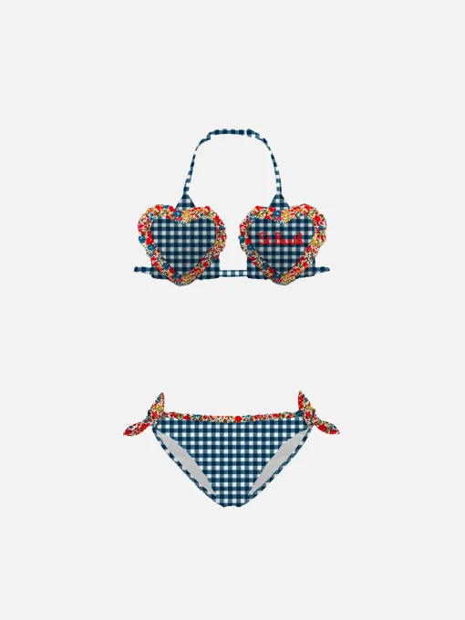 Bikini da bambina a triangolo con stampa Liberty | EDIZIONE SPECIALE LIBERTY