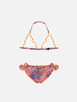 Bikini da bambina a triangolo con stampa Liberty | EDIZIONE SPECIALE LIBERTY