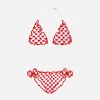 Bikini da bambina con cuore ricamato