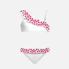 Bikini da bambina monospalla con volant