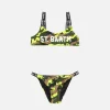 Bikini da bambina stampa mimetica