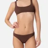 Bikini da donna a bralette marrone crinkle Naima Elise