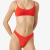Bikini da donna a bralette in spugna arancione