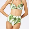 Bikini da donna a bralette con stampa tropicale