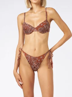 Bikini da donna a bralette con stampa bandana