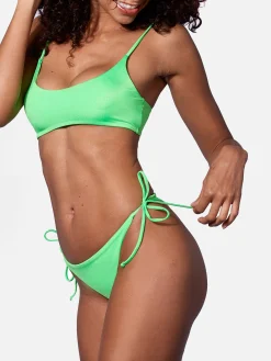 Bikini da donna a bralette verde fluo