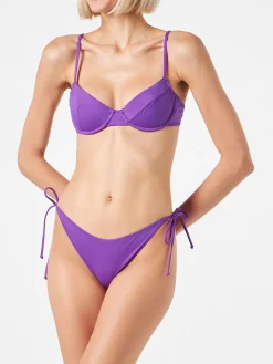 Bikini da donna a bralette viola