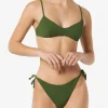 Bikini da donna a bralette a costine militare