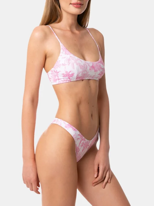 Bikini da donna a bralette con stampa giungla
