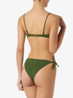 Bikini da donna a bralette a costine militare